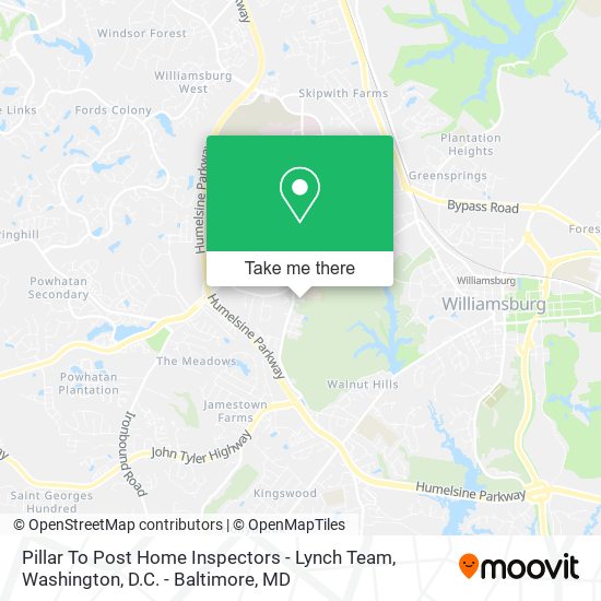 Pillar To Post Home Inspectors - Lynch Team map