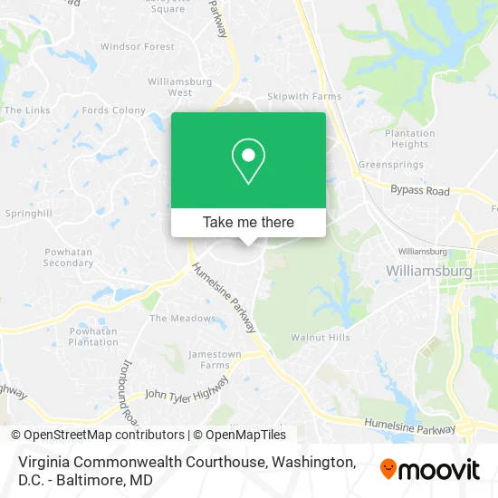 Virginia Commonwealth Courthouse map