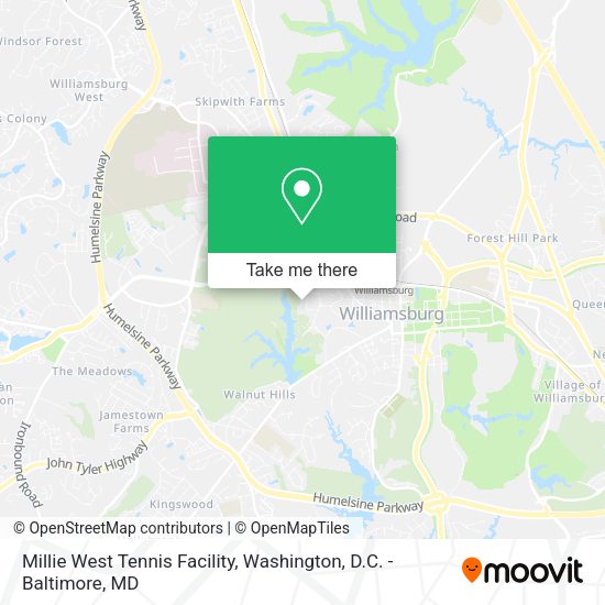 Mapa de Millie West Tennis Facility