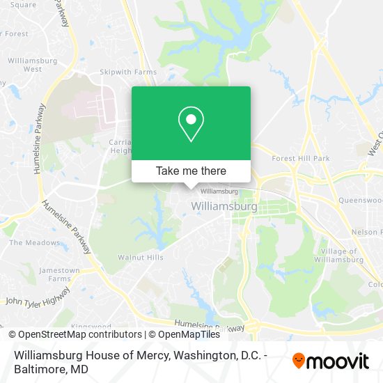 Mapa de Williamsburg House of Mercy