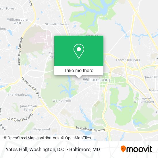 Mapa de Yates Hall
