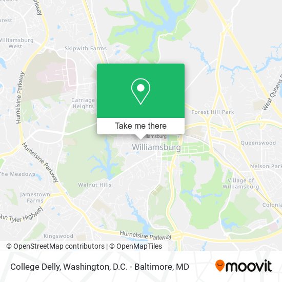 College Delly map