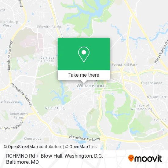 RCHMND Rd + Blow Hall map