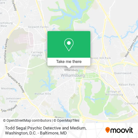 Todd Segal Psychic Detective and Medium map