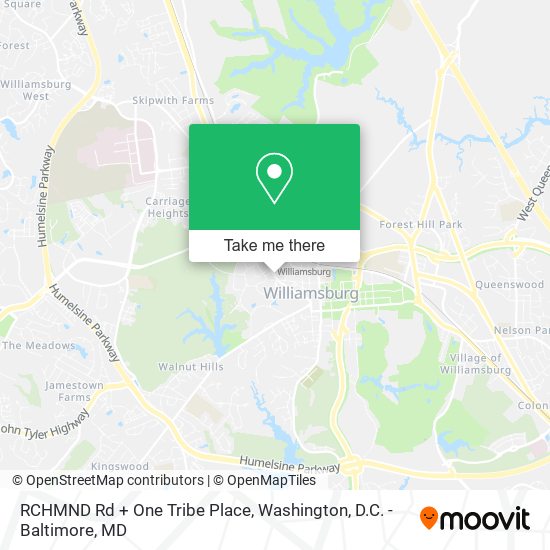 Mapa de RCHMND Rd + One Tribe Place