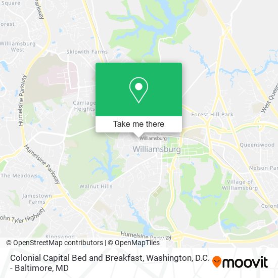 Colonial Capital Bed and Breakfast map