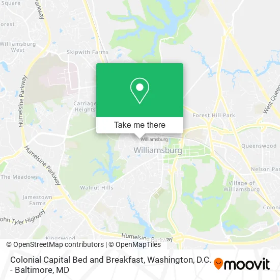 Colonial Capital Bed and Breakfast map