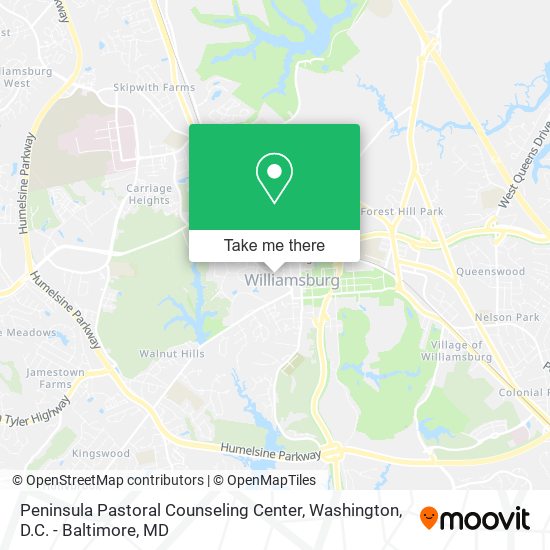 Mapa de Peninsula Pastoral Counseling Center