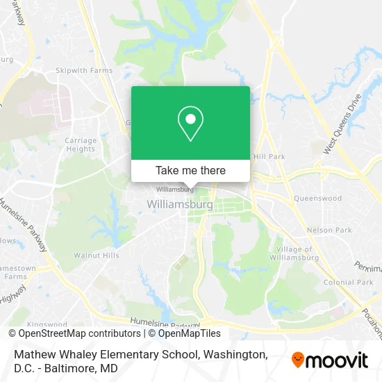 Mathew Whaley Elementary School map