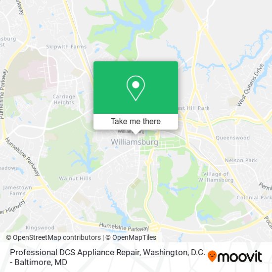 Mapa de Professional DCS Appliance Repair