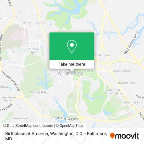 Birthplace of America map