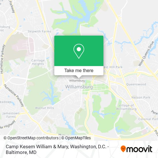 Camp Kesem William & Mary map