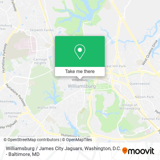 Williamsburg / James City Jaguars map