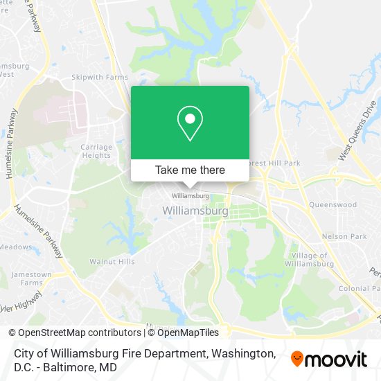 Mapa de City of Williamsburg Fire Department