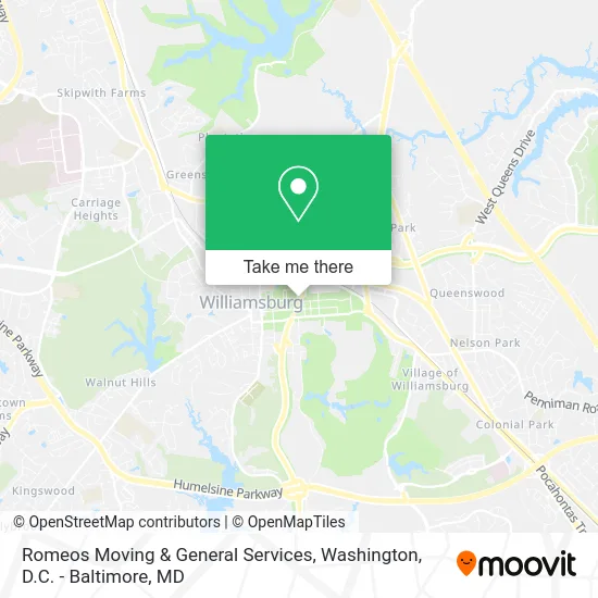 Romeos Moving & General Services map