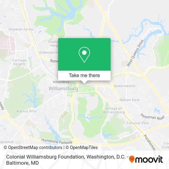 Colonial Williamsburg Foundation map