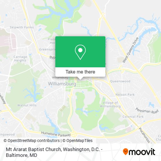 Mt Ararat Baptist Church map