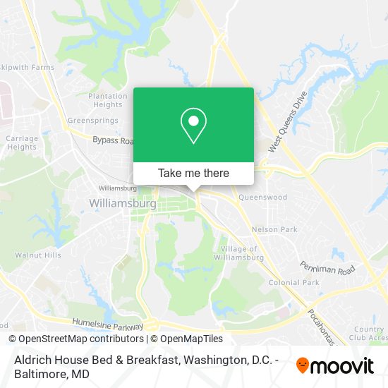 Aldrich House Bed & Breakfast map