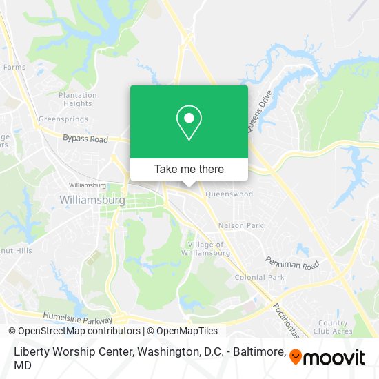 Liberty Worship Center map