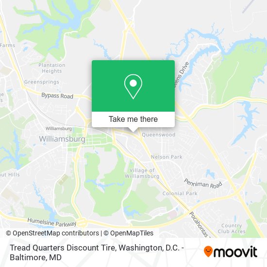 Mapa de Tread Quarters Discount Tire