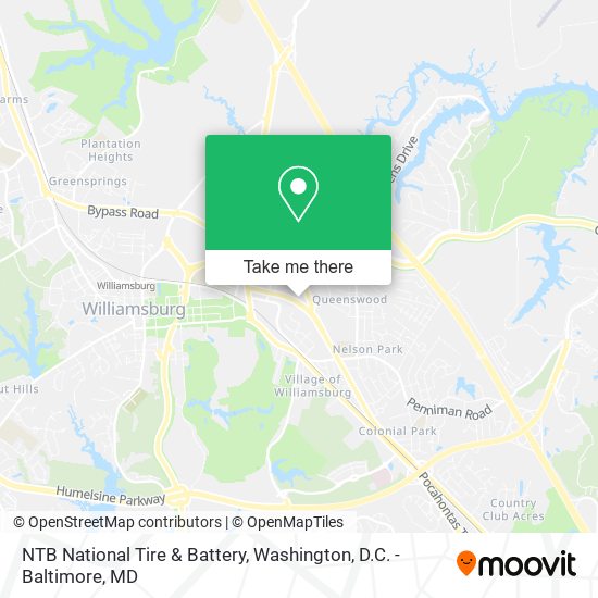 Mapa de NTB National Tire & Battery