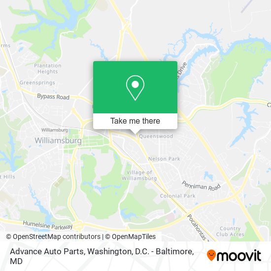 Advance Auto Parts map