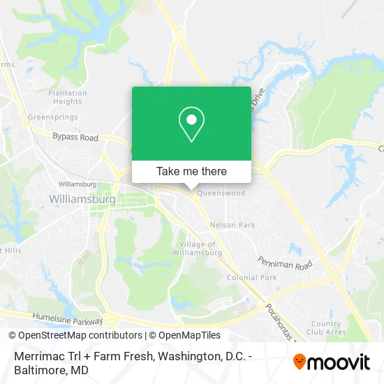 Merrimac Trl + Farm Fresh map