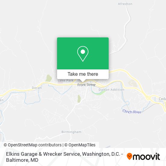 Elkins Garage & Wrecker Service map