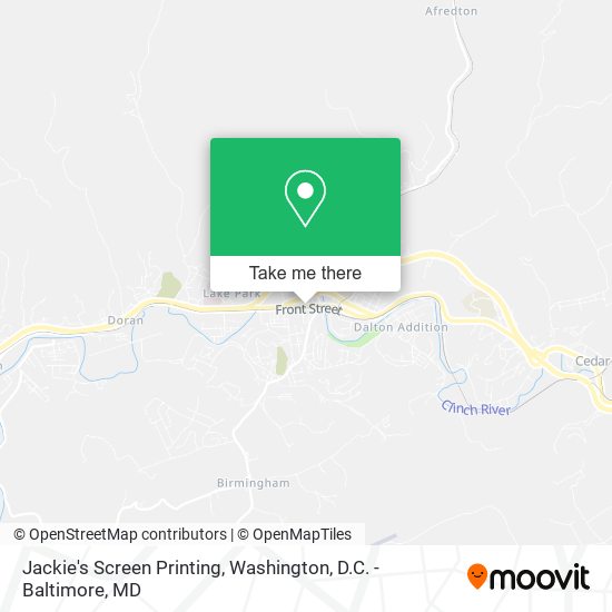Jackie's Screen Printing map