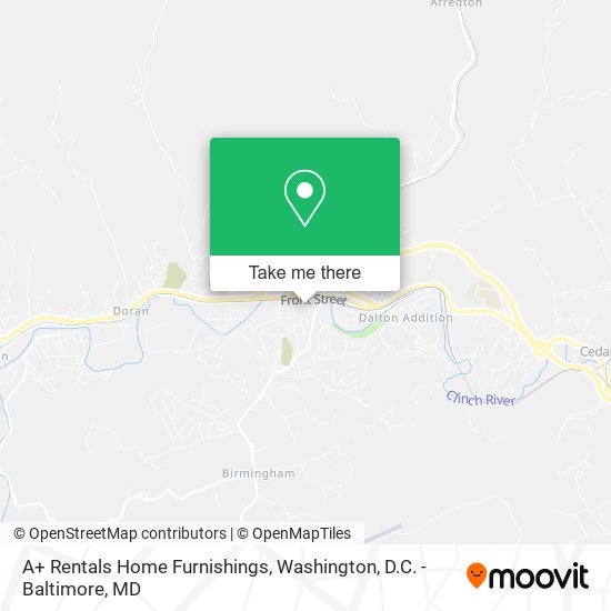 A+ Rentals Home Furnishings map