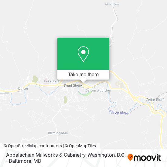Mapa de Appalachian Millworks & Cabinetry