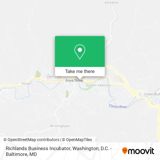 Mapa de Richlands Business Incubator