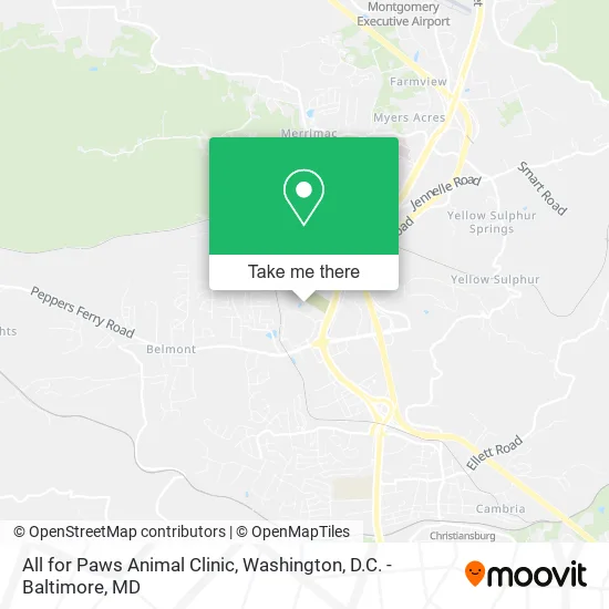 All for Paws Animal Clinic map