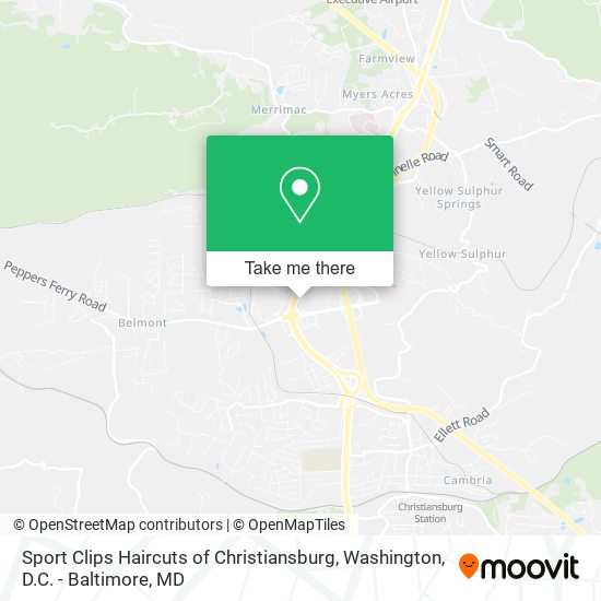 Mapa de Sport Clips Haircuts of Christiansburg