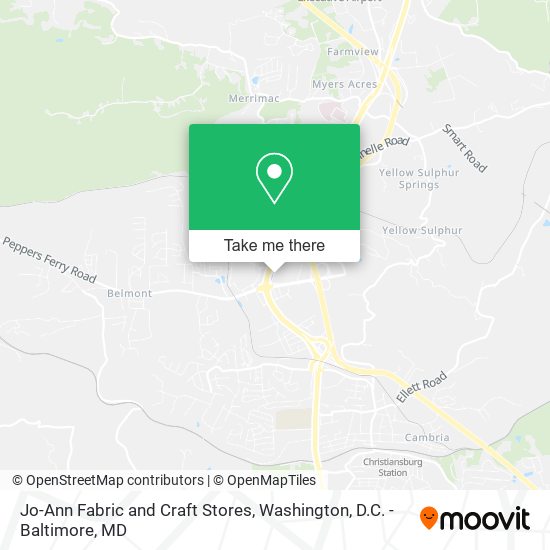 Jo-Ann Fabric and Craft Stores map