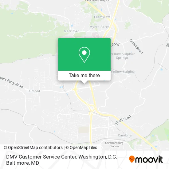 DMV Customer Service Center map