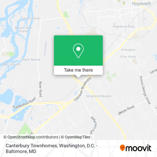 Mapa de Canterbury Townhomes
