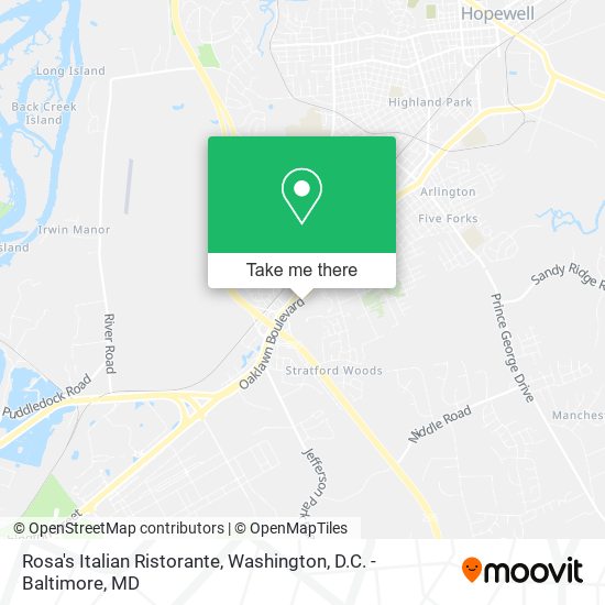 Mapa de Rosa's Italian Ristorante