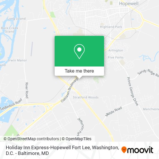 Holiday Inn Express-Hopewell Fort Lee map
