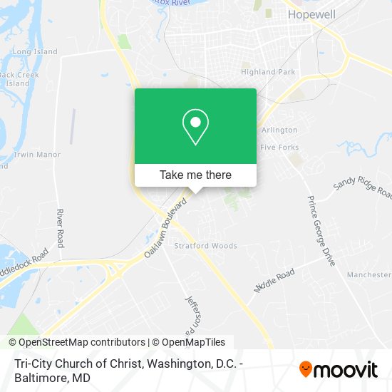 Tri-City Church of Christ map