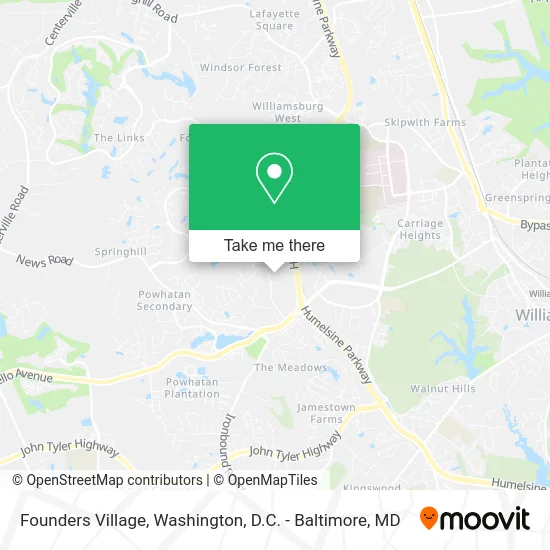 Founders Village map