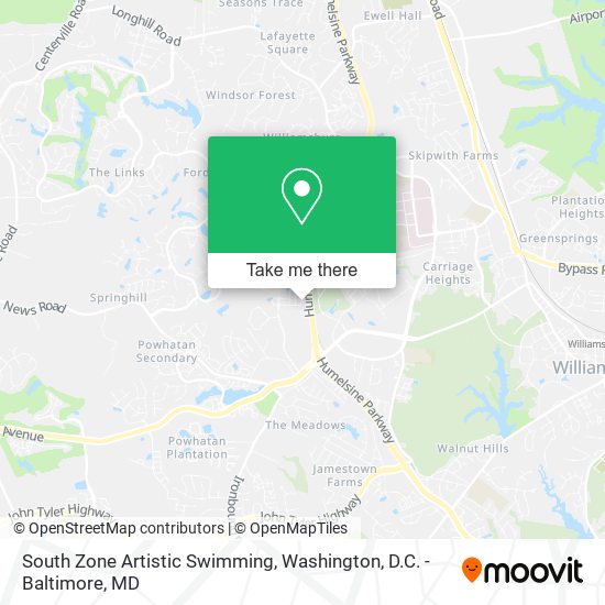 South Zone Artistic Swimming map