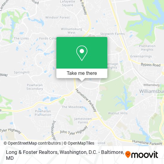 Long & Foster Realtors map