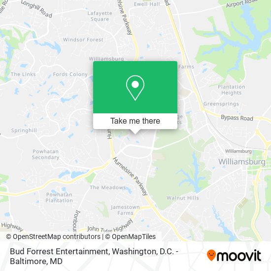 Bud Forrest Entertainment map
