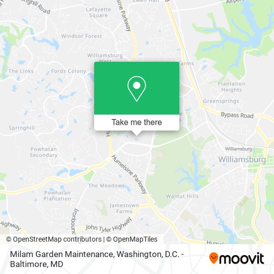 Milam Garden Maintenance map