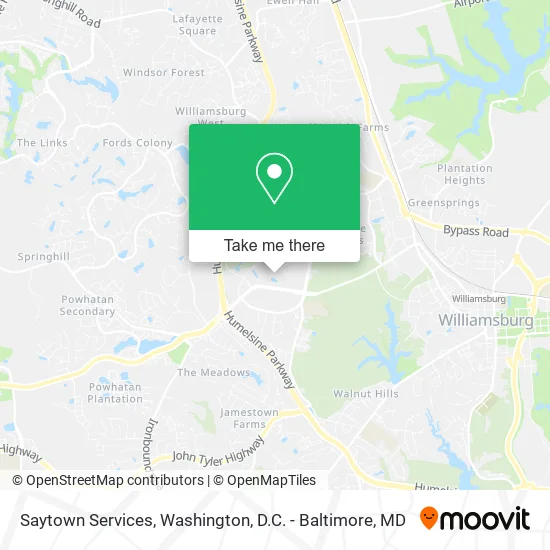 Saytown Services map