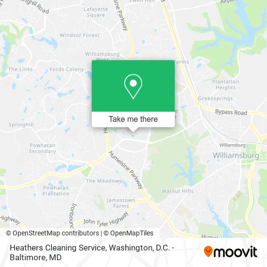 Heathers Cleaning Service map