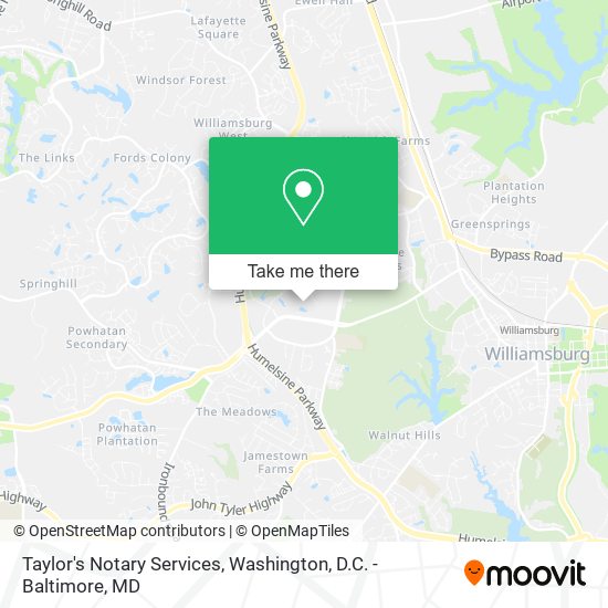 Mapa de Taylor's Notary Services