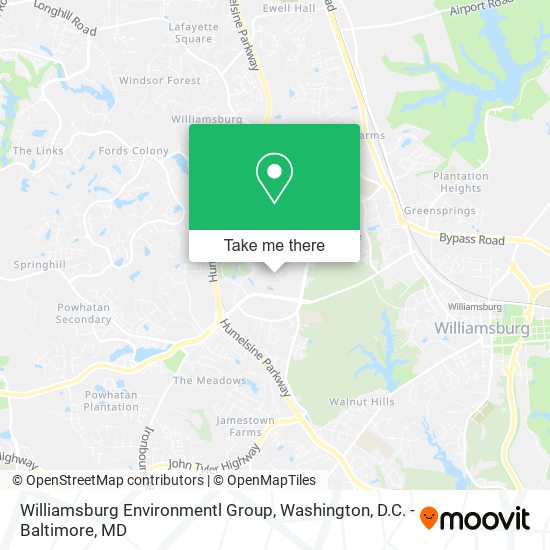 Mapa de Williamsburg Environmentl Group