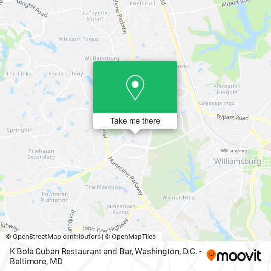 K'Bola Cuban Restaurant and Bar map